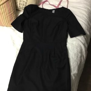 J Crew Classic Black Wool Dress